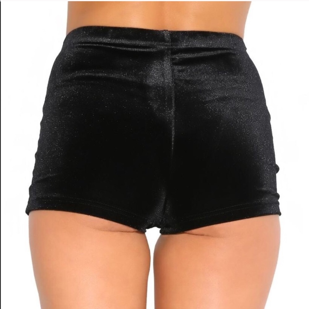 I heart raves booty velvet shorts